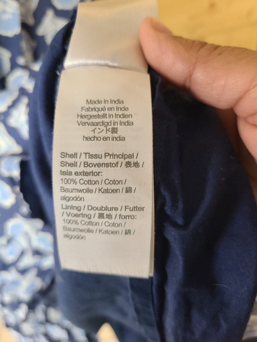 J. Crew Navy and Light Blue Floral Smocked Midi Dress - Picture 8 of 9
